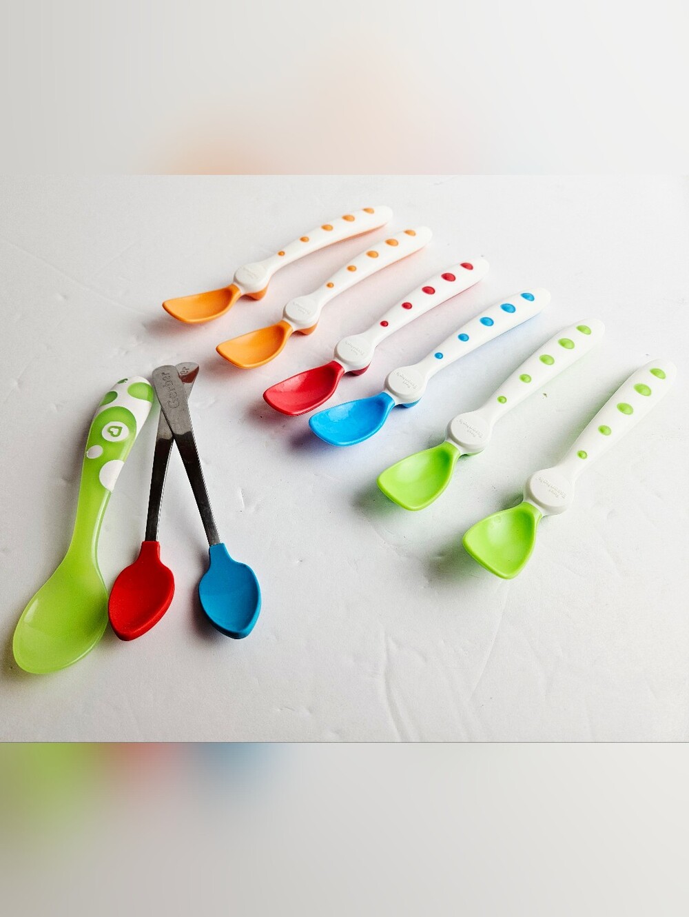 Lot of 9 Mixed Baby Spoons - Gerber NUK Rest Easy & Munchkin Soft Tip